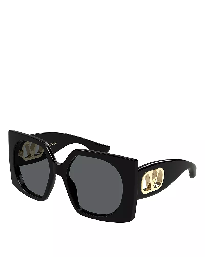 Valentino Square Sunglasses, 55mm