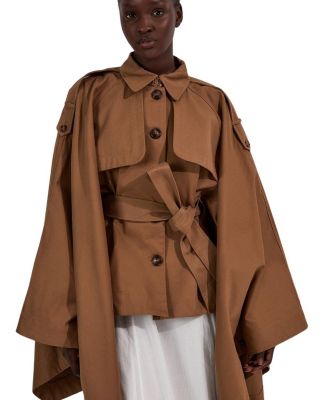 Cape Detail Trench Coat