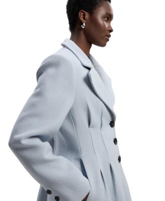 Petite Wool Corset Detail Maxi Coat