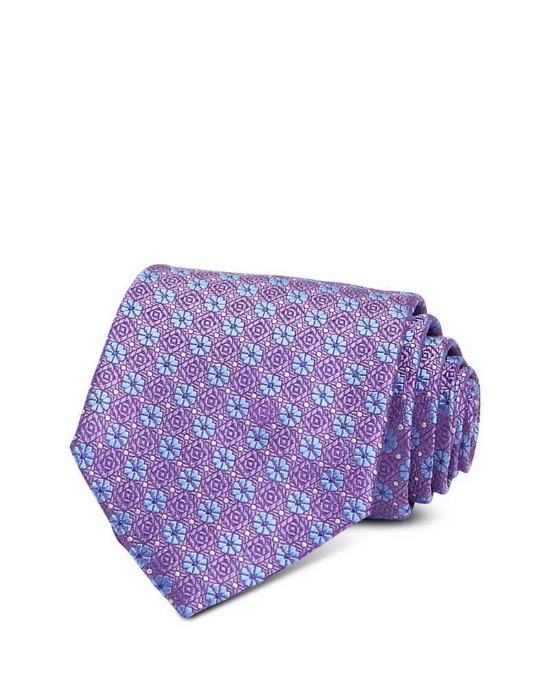 David Donahue Silk Classic Geometric Floral Tie · OS