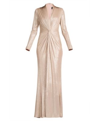 Ferrum Metallic Twist Drape Gown