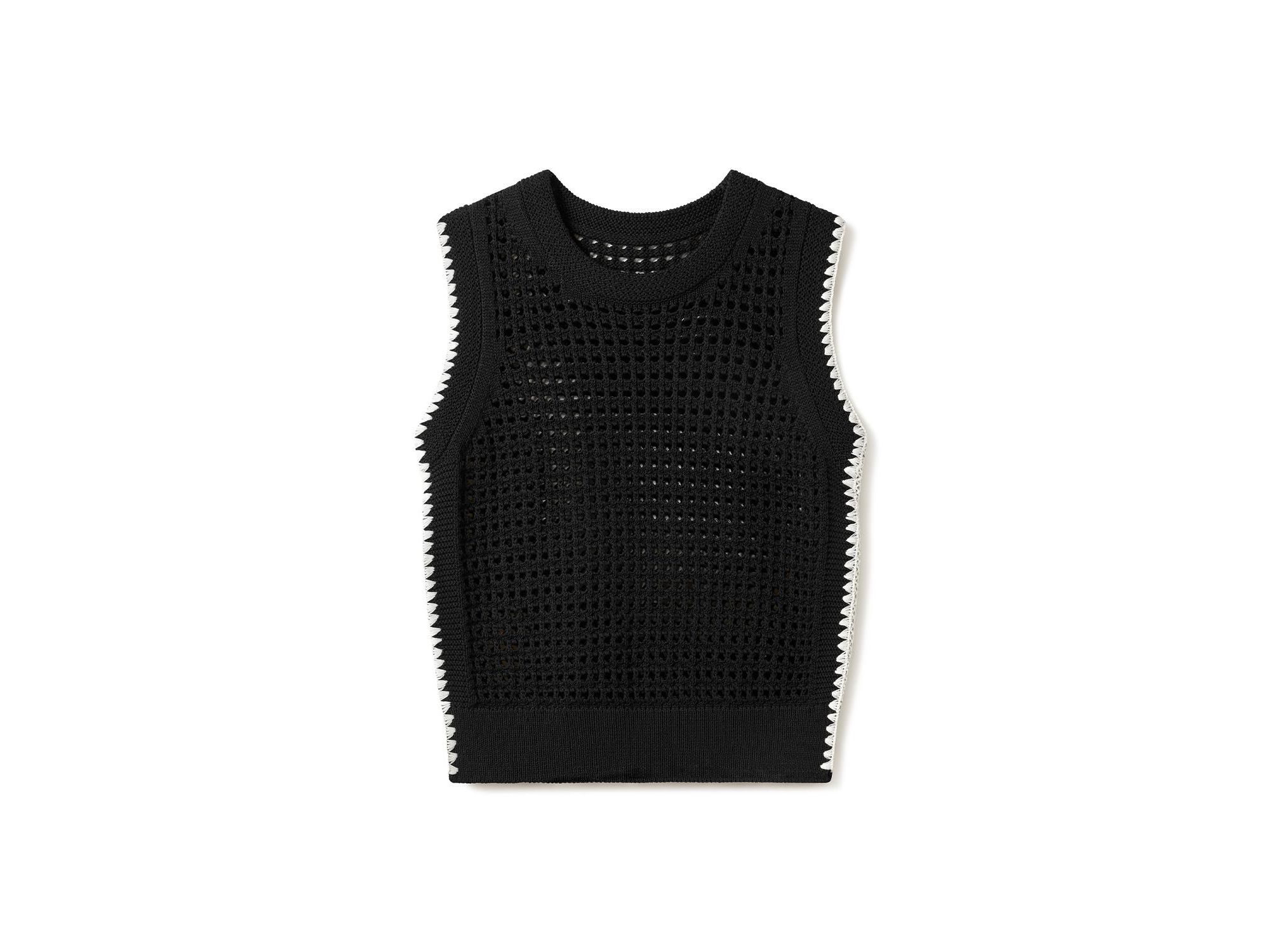 Toscana Pointelle Embroidered Vest — Image 5