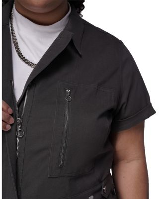  Plus The Essential High Waisted Zipper Coverall