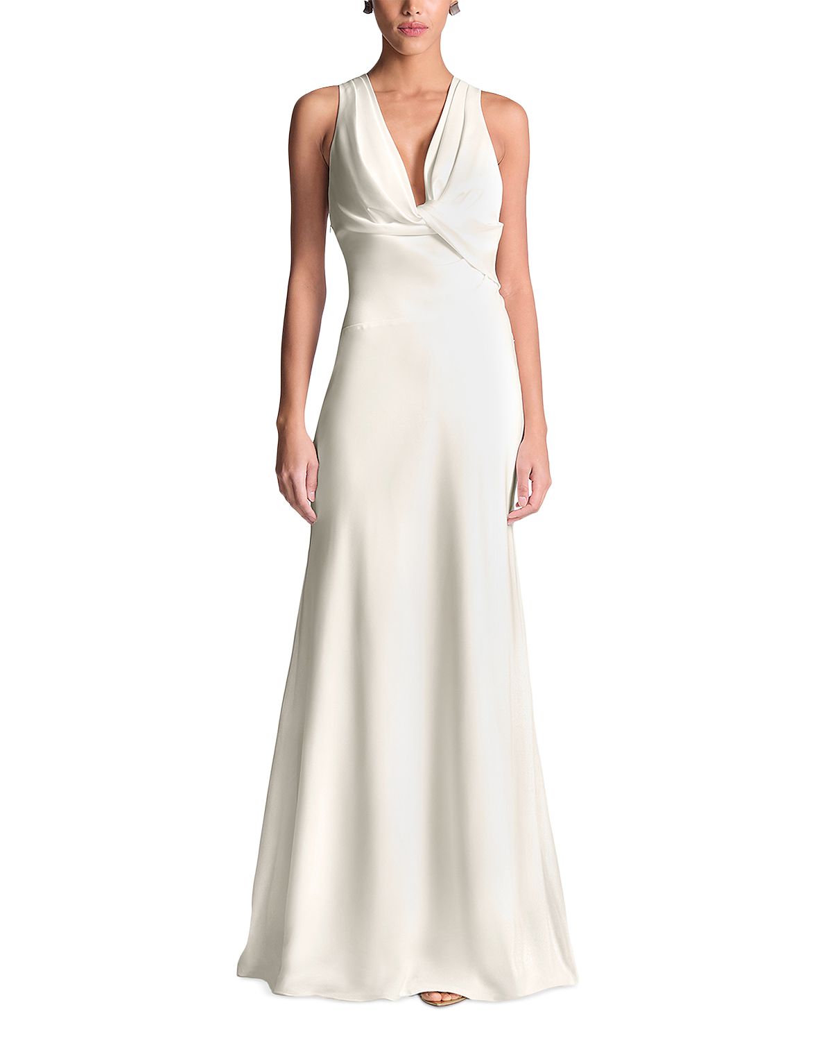 Bcbg Cowl Neck Halter Gown