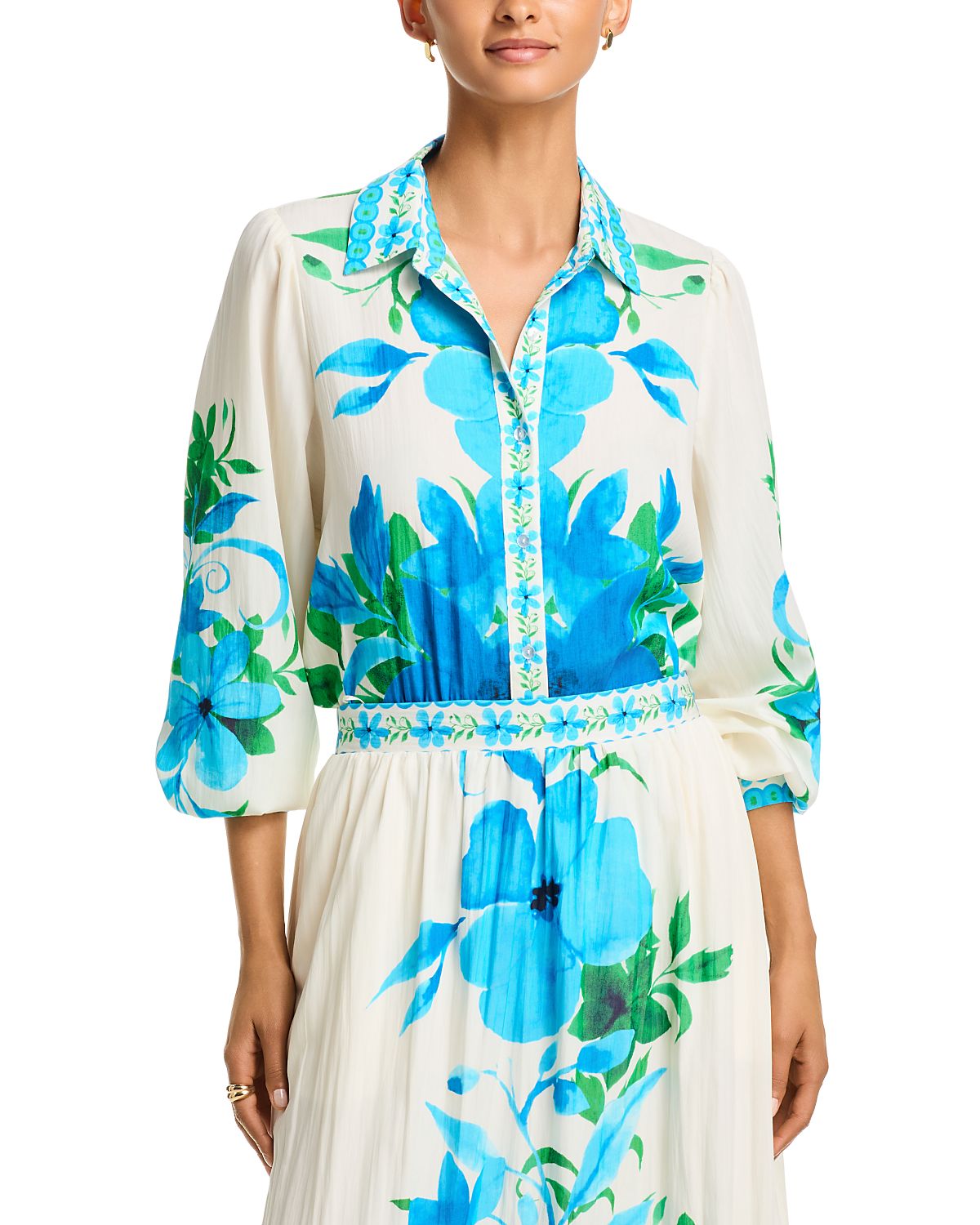 T Tahari Button Down Blouse
