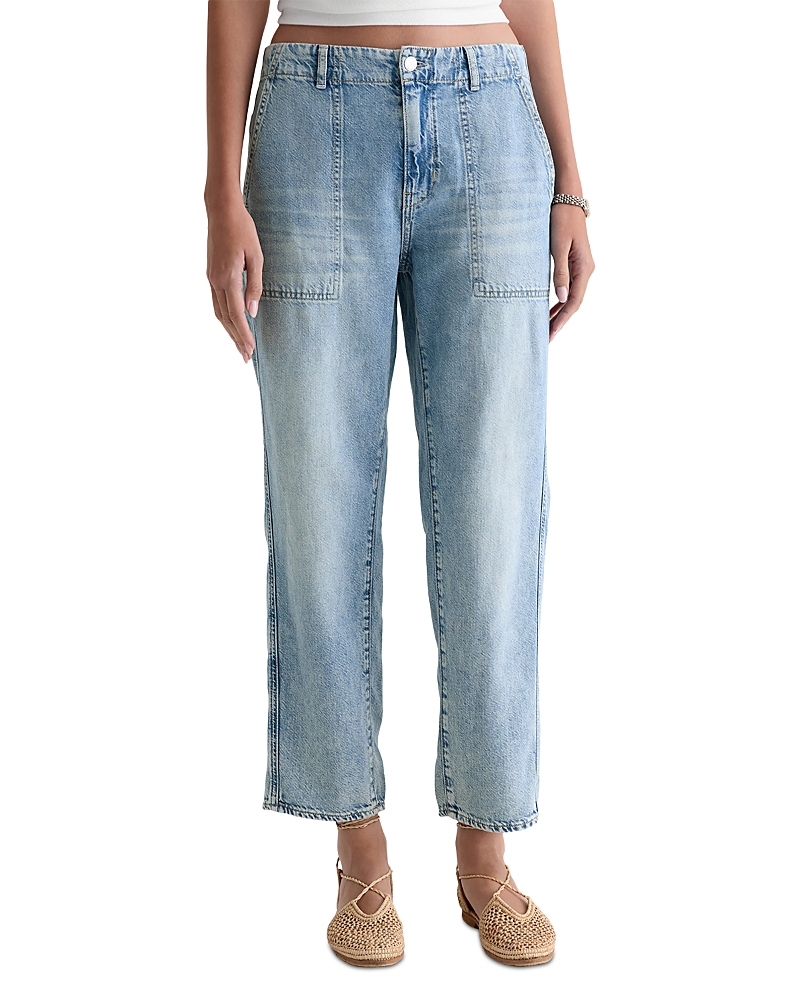 Ag Analeigh Mid Rise Utility Jeans in Wine Garden