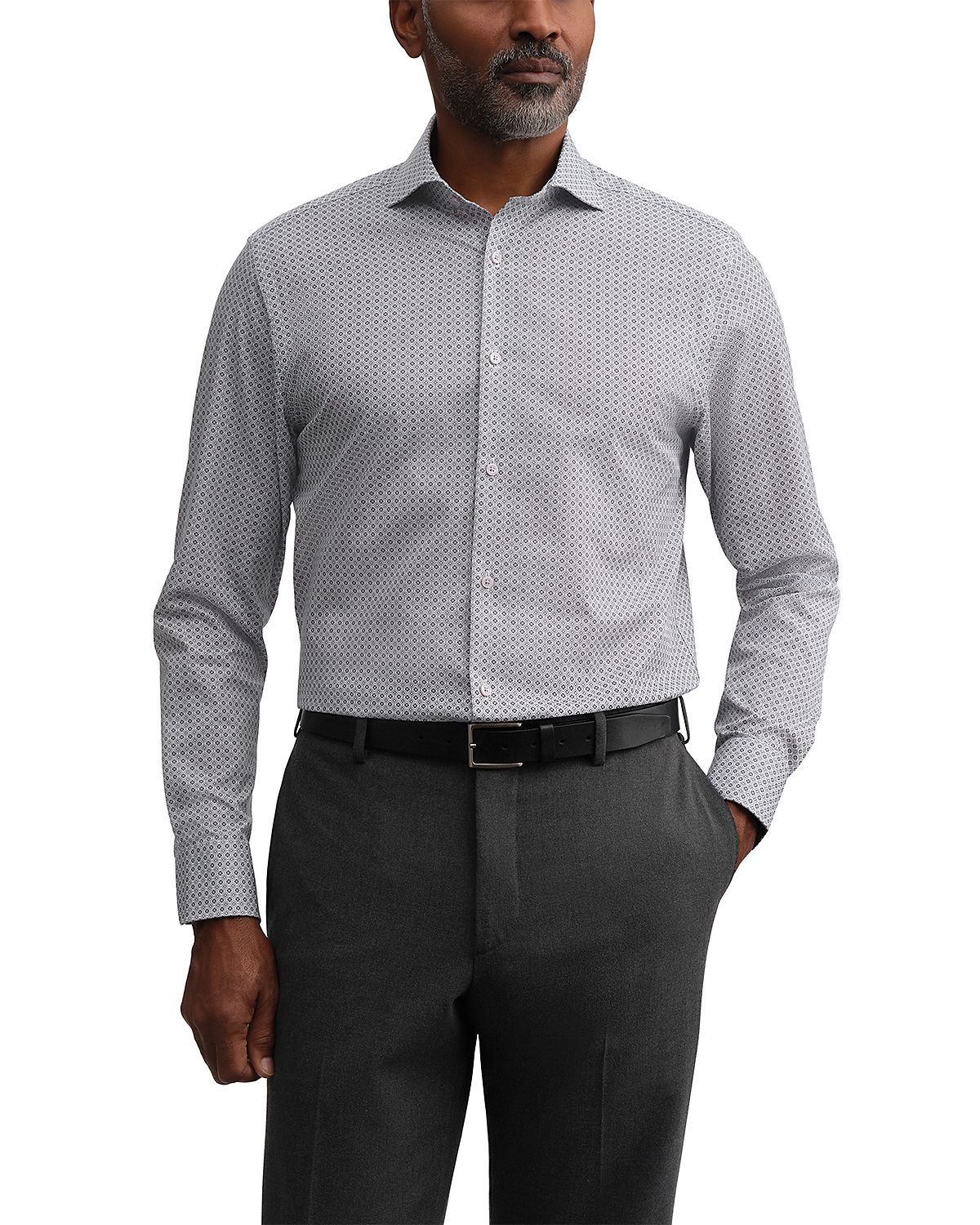 Ted Baker Nantucket Slim Fit Premium Stretch Medallion Dress Shirt