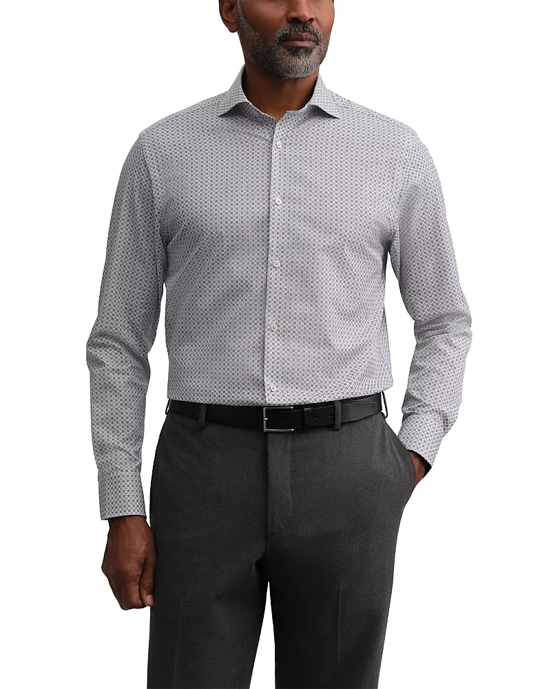 Ted Baker Nantucket Slim Fit Premium Stretch Medallion Dress Shirt