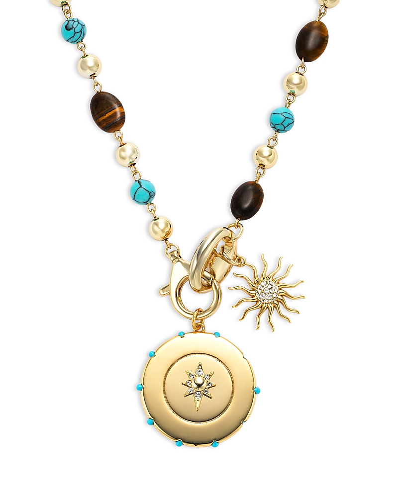 Ramy Brook Serra Beaded Charm Necklace, 17.72