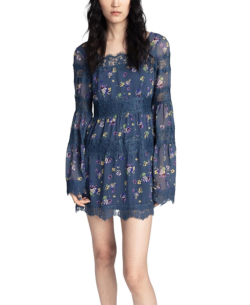 Anna Sui Night Blooming Chiffon Dress