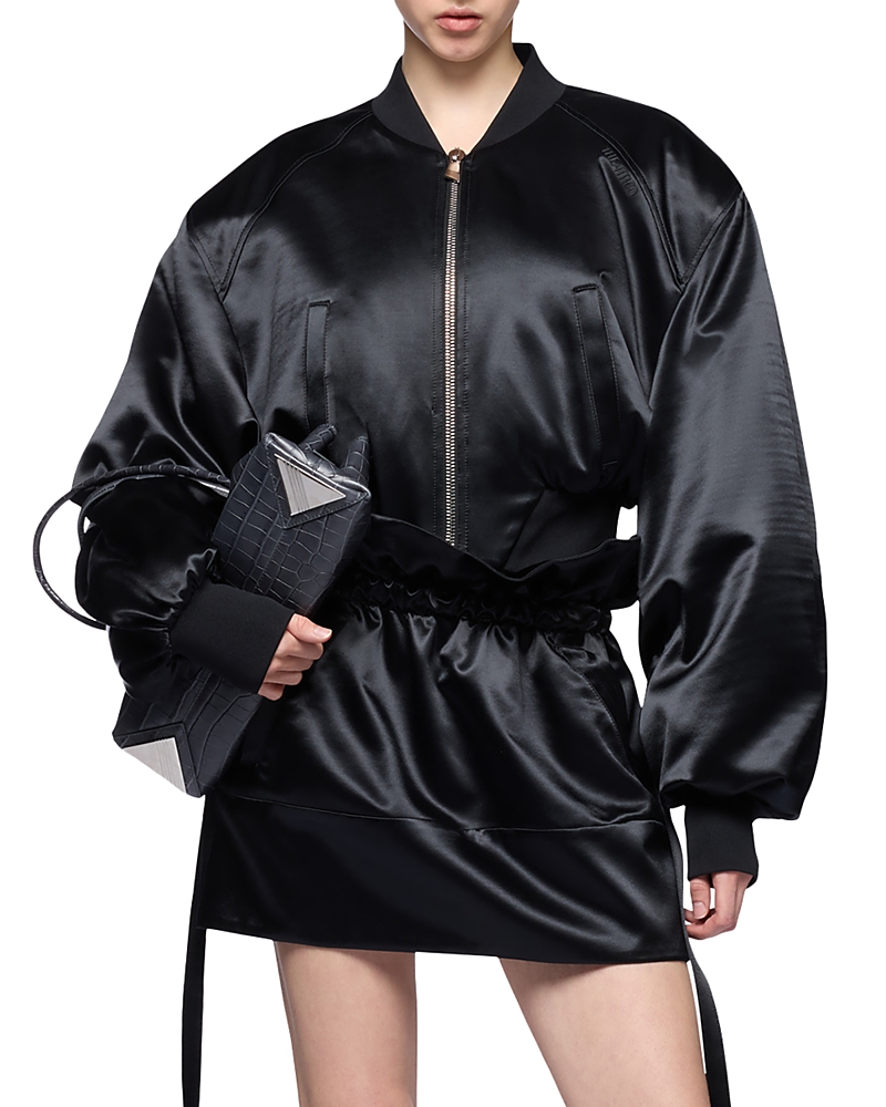 The Attico Satin Bomber Jacket