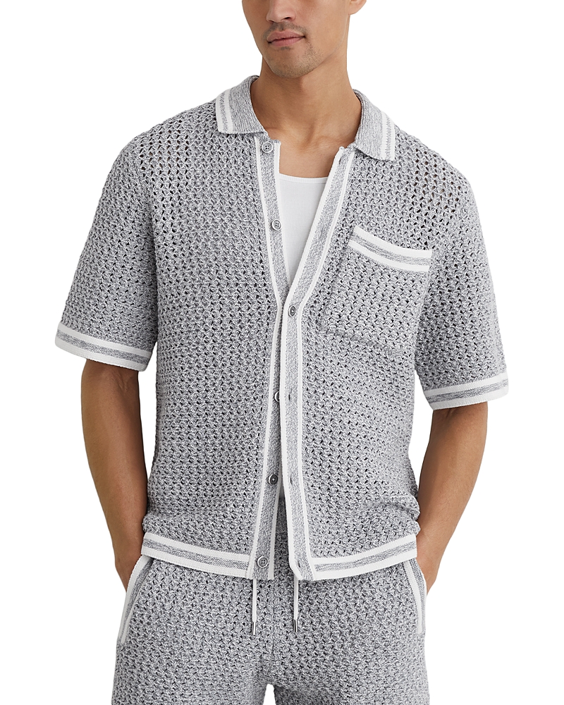 Reiss Meadows Regular Fit Contrast Tipping Pocket Shirt