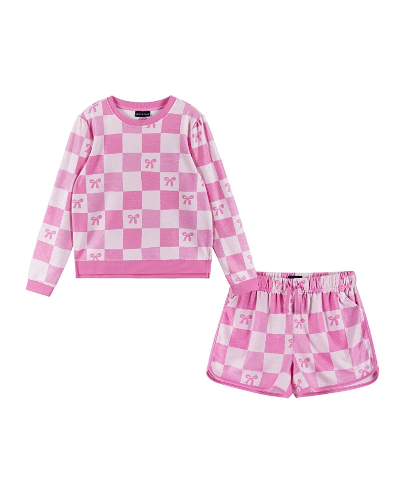 Andy & Evan Girls' Terry Pull-Over & Short Set - Big Kid