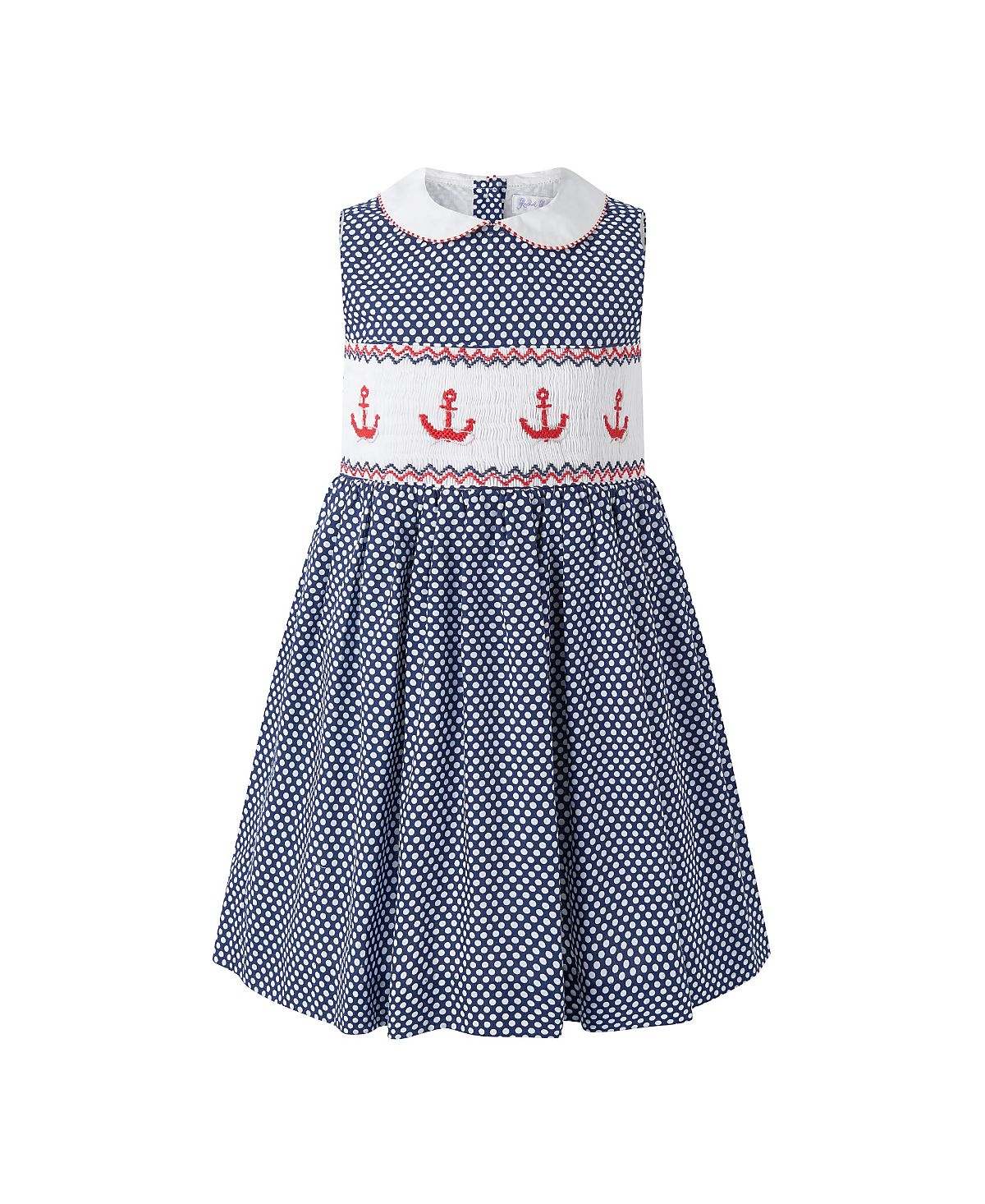 Rachel Riley Girls' Anchor Smocked Dress - Little Kid, Big Kid