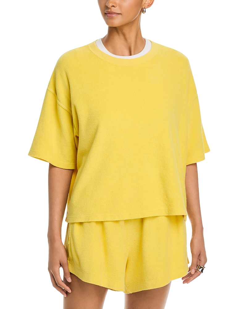 The Great. The Micro Terry Track Crew Top