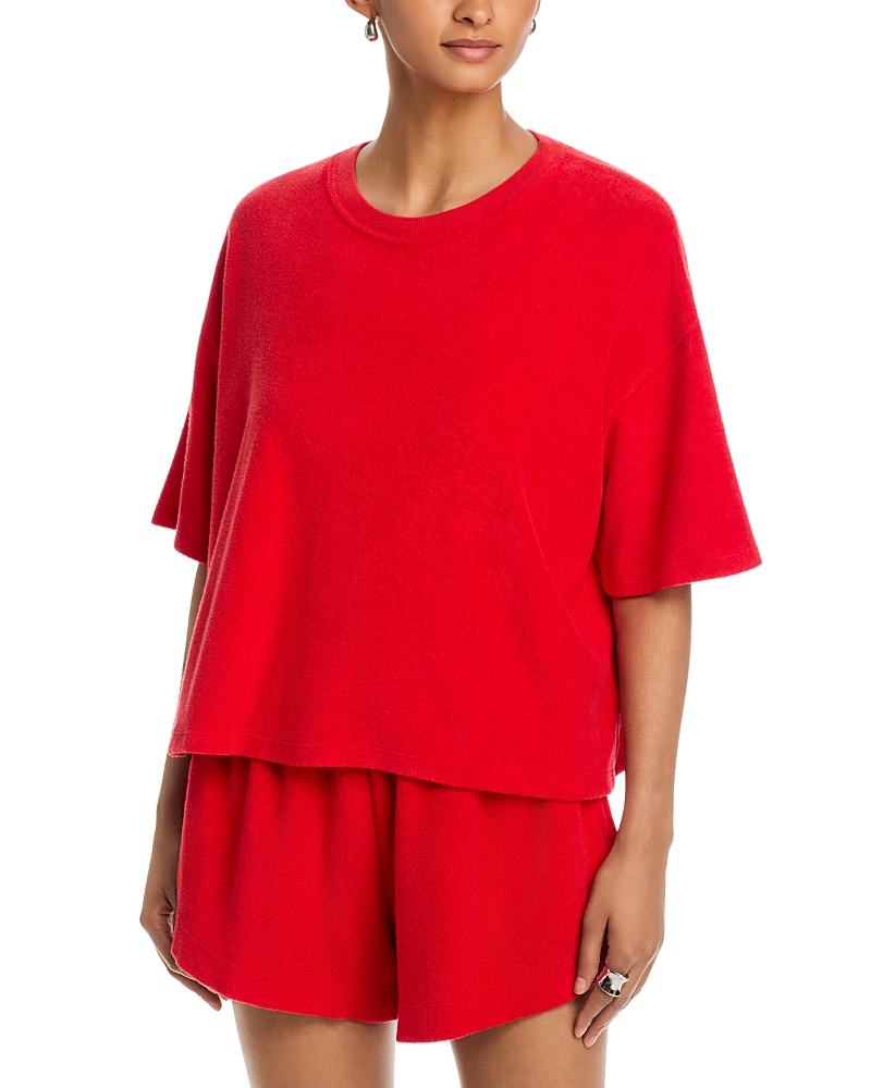 The Great. The Micro Terry Track Crew Top