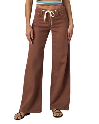The Lou Lou Drawstring Ankle Jeans in Chocolate