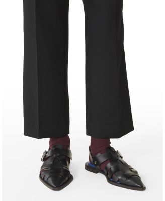  Men's Pointed-Toe Leather Sandals