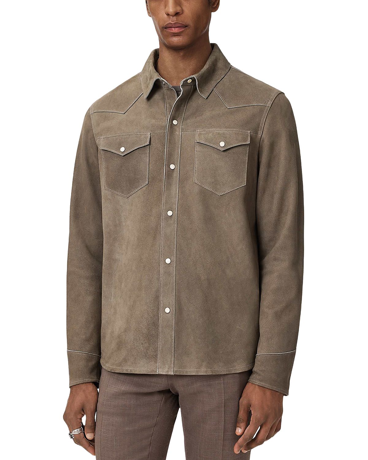 John Varvatos Sage Leather Shirt Jacket