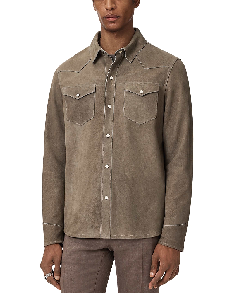 John Varvatos Sage Leather Shirt Jacket