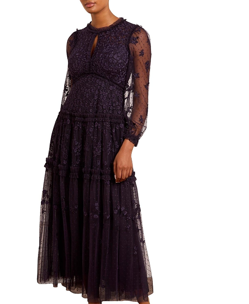 Needle & Thread Autumn Lace Long Sleeve Ankle Gown