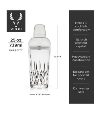  Admiral Crystal Cocktail Shaker in Stainless Steel