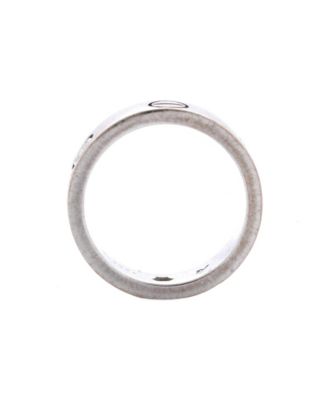  Love 3 Diamonds Band Ring 18K White Gold with Diamond