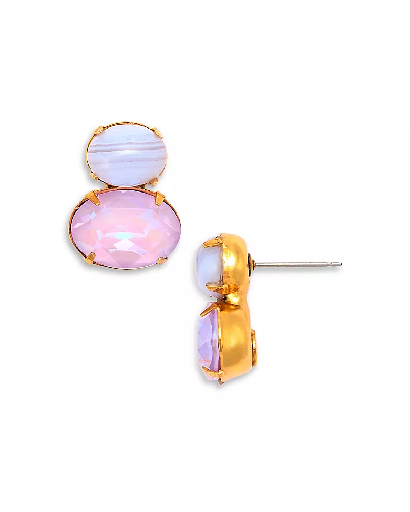 Jennifer Behr Yvette Gemstone & Crystal Drop Earrings