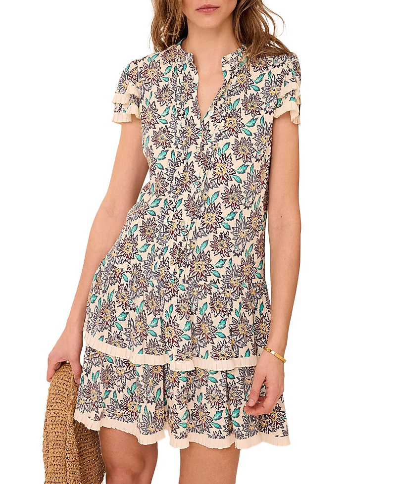 Mint Velvet Women's Soft Petal Ruffle Mini Dress