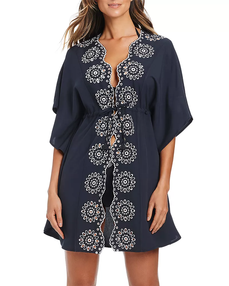 Bleu Rod Beattie Open Front Caftan Swim Cover-Up