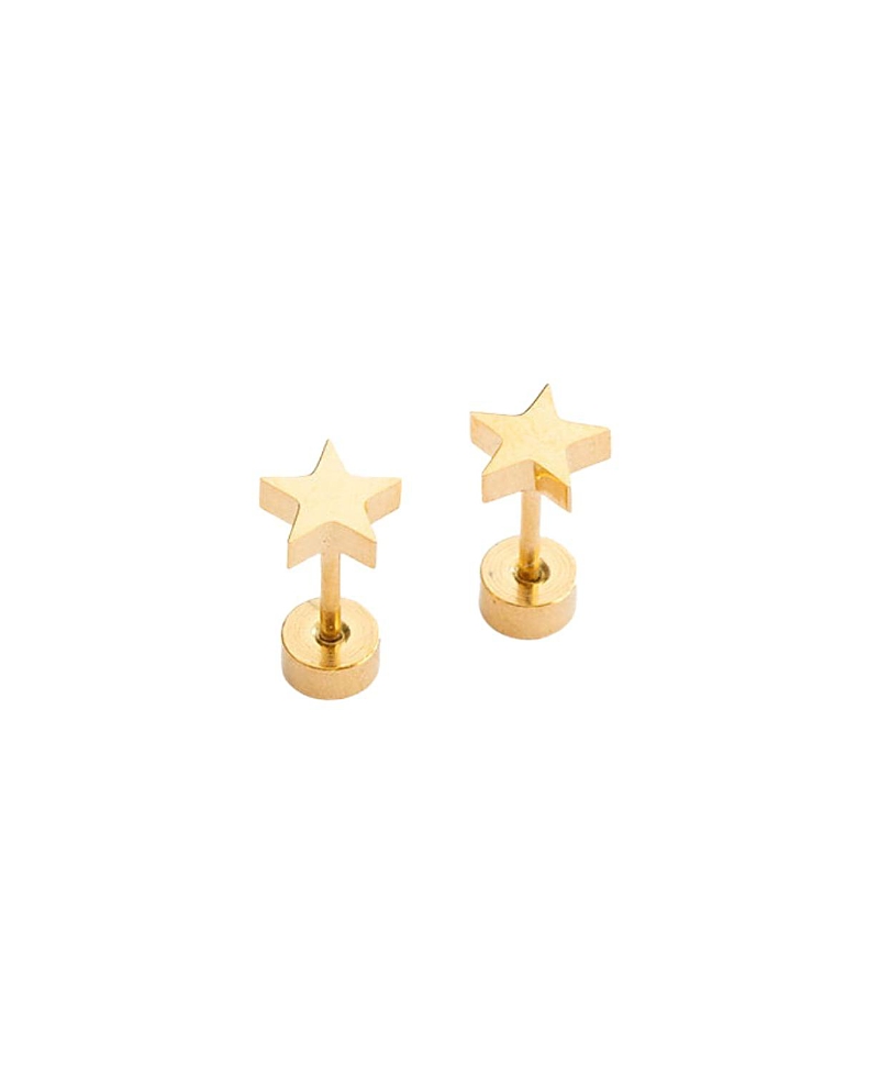 Pip Pop Girls' Gold Star Stud Earring