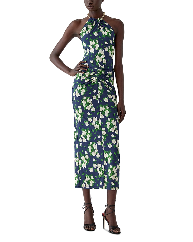 Carolina Herrera Halter Neck Draped Dress