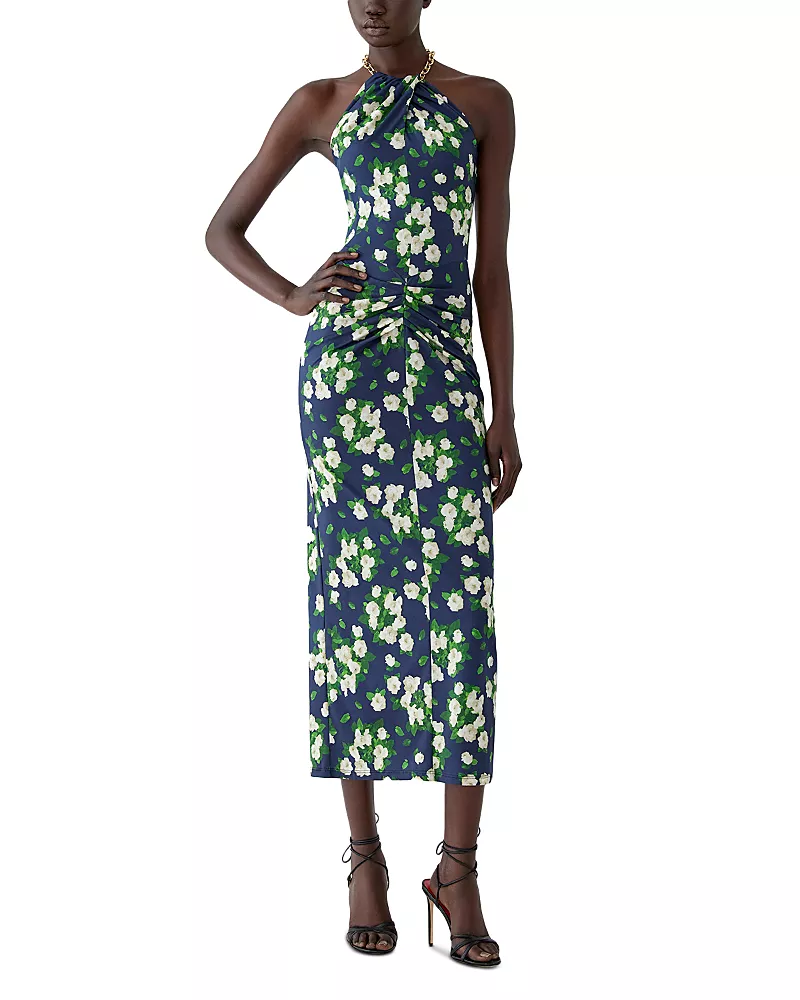 Carolina Herrera Halter Neck Draped Dress