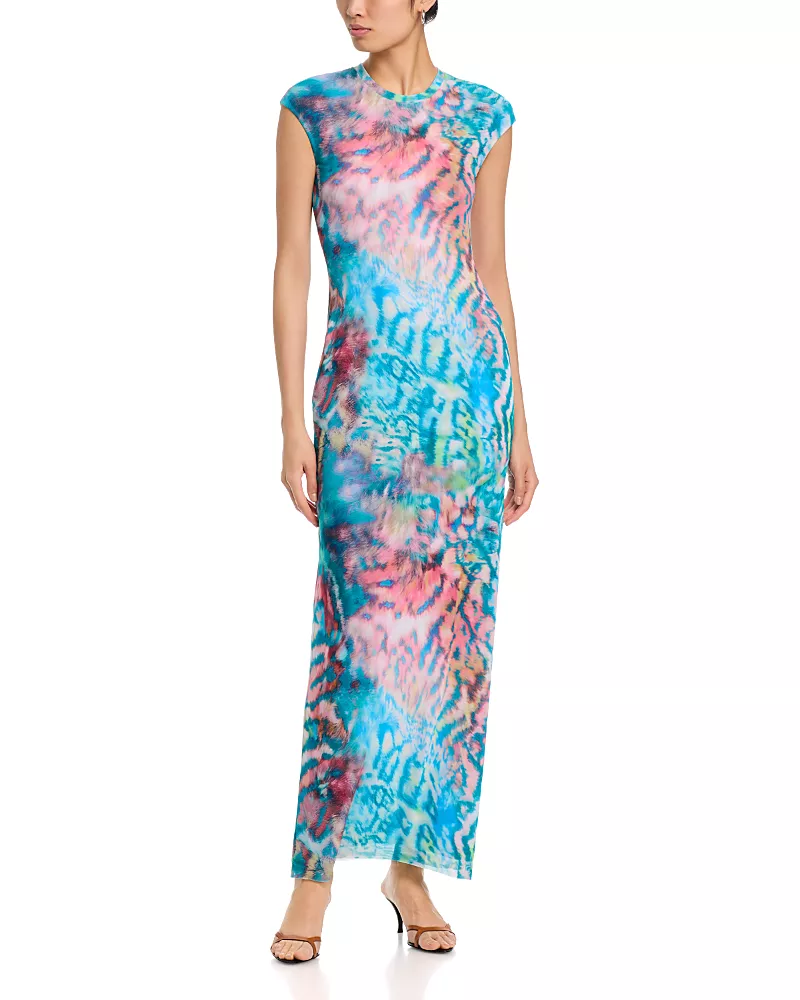 Afrm Mylo Power Mesh Maxi Dress