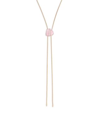 Tranquil Cove Pav&eacute; & Stone Bolo Necklace, 32.5"