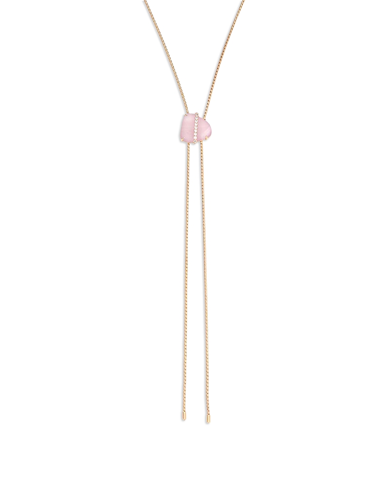 Ettika Tranquil Cove Pave & Stone Bolo Necklace, 32.5 · OS