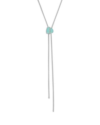 Ettika Tranquil Cove Pave & Stone Bolo Necklace, 32.5