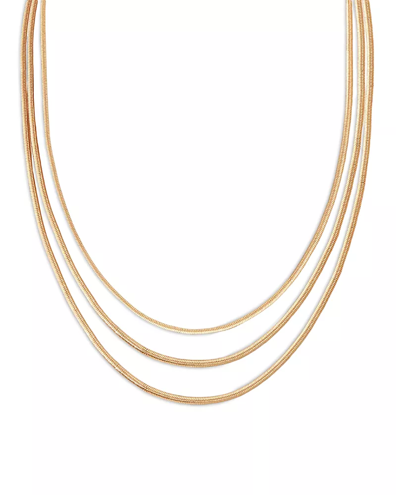 Ettika Snake Chain Layered Necklace, 18