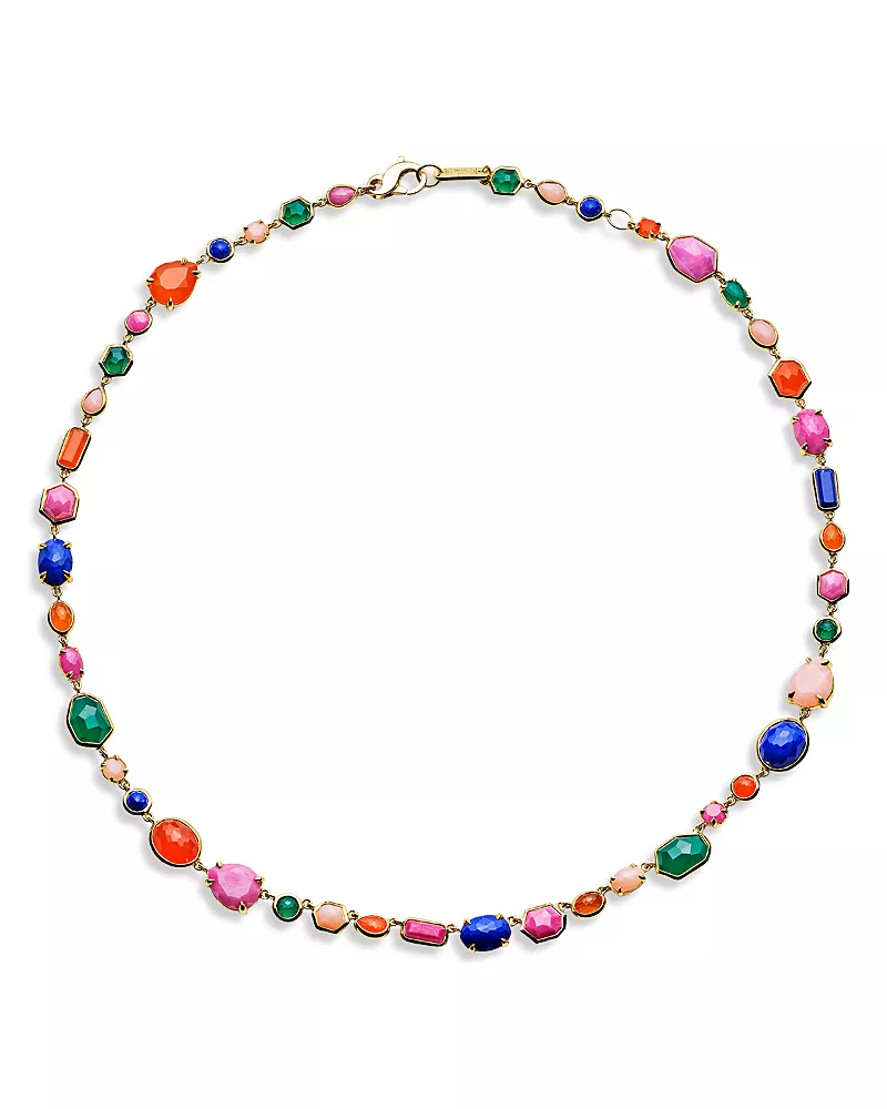 Ippolita 18K Yellow Gold Rock Candy Multi Gemstone Festa Mini Sofia Necklace, 18