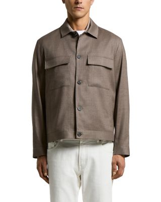 Linen & Wool Overshirt Jacket