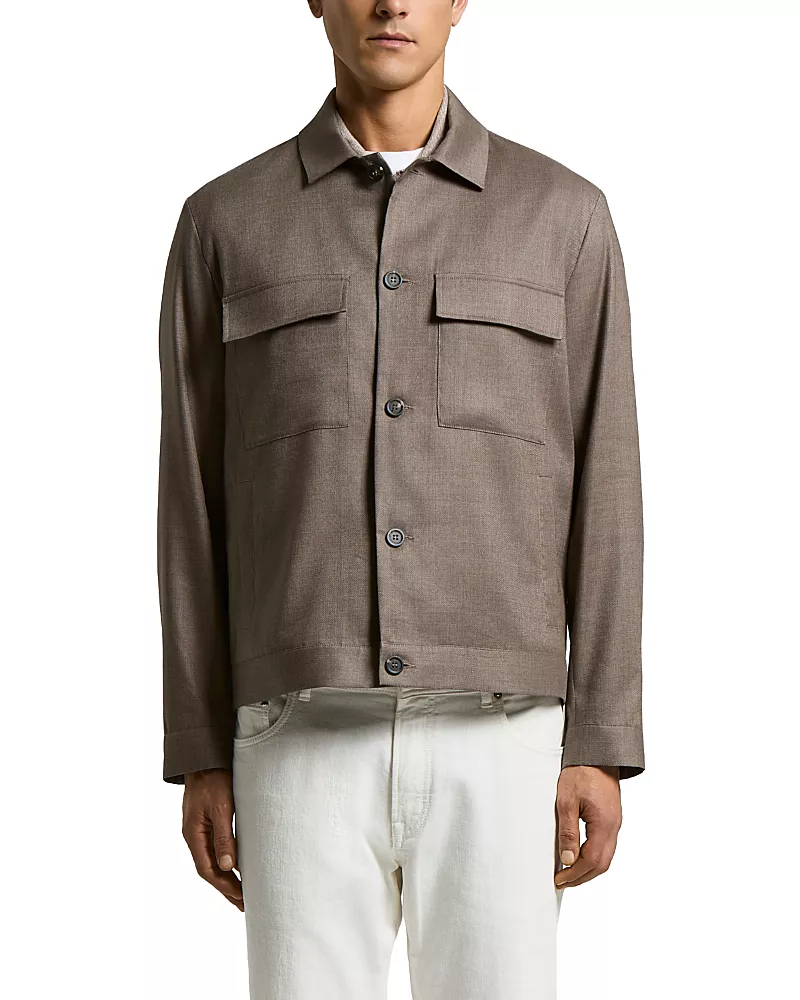 Peserico Linen & Wool Overshirt Jacket