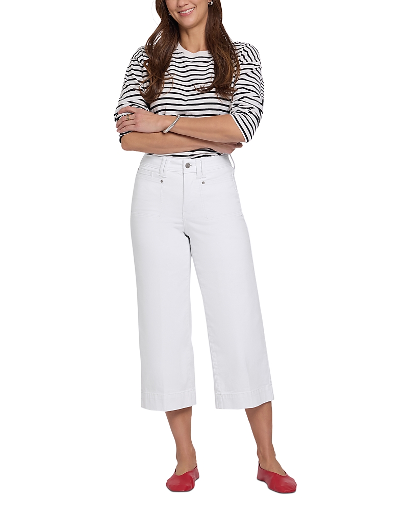 Nydj Brigitte Wide Leg Capri Jeans in Optic White