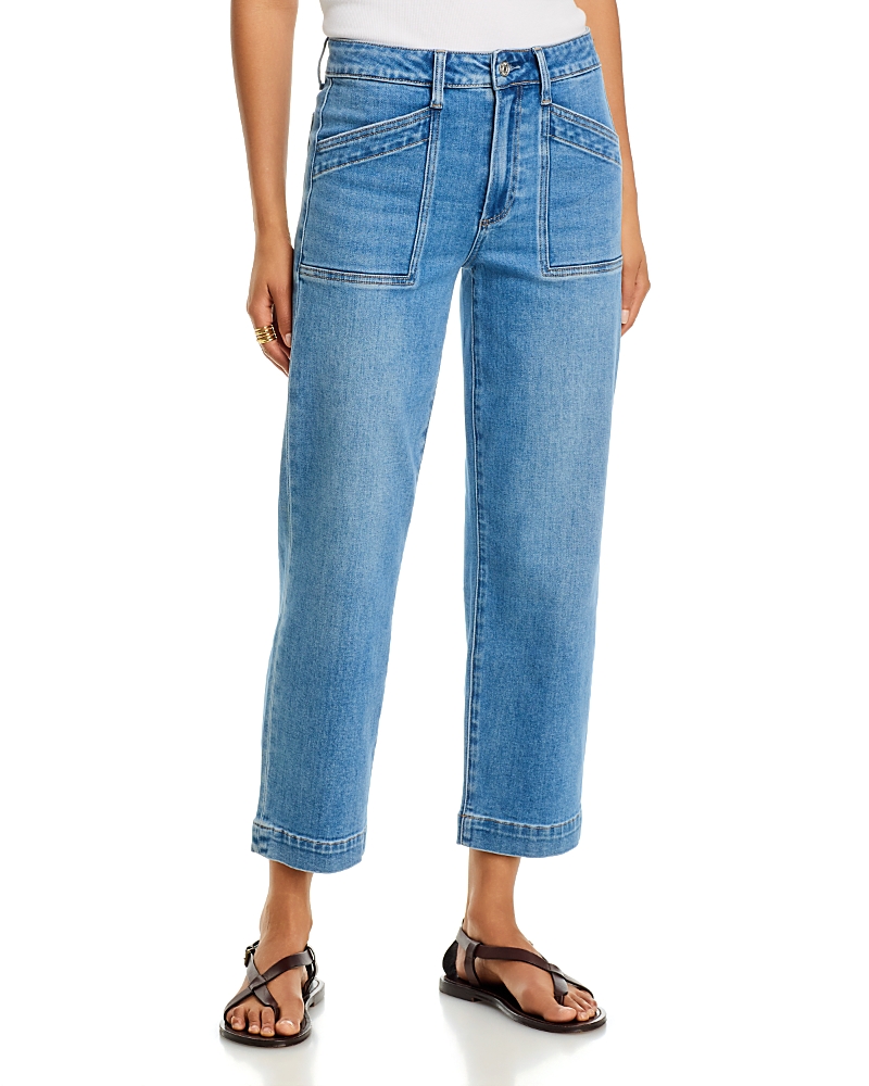 Paige Quincy High Ankle Straight Jeans in Redondo