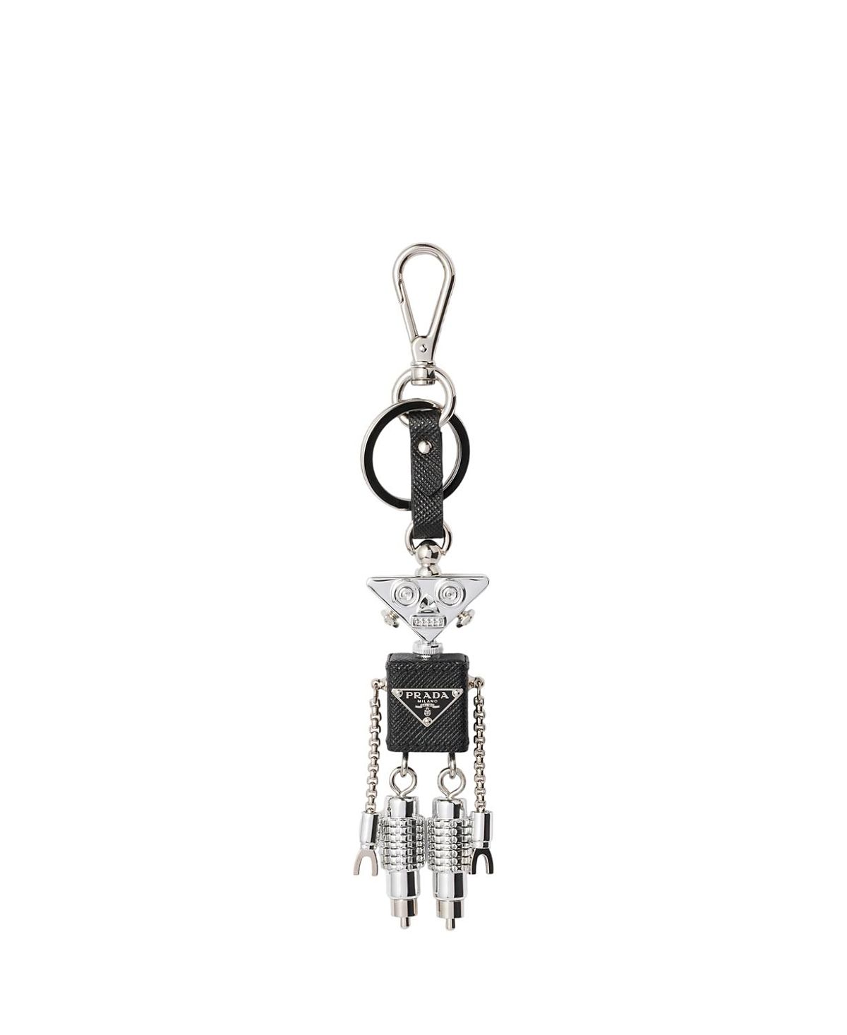 Prada Robot Saffiano Leather Keychain Charm