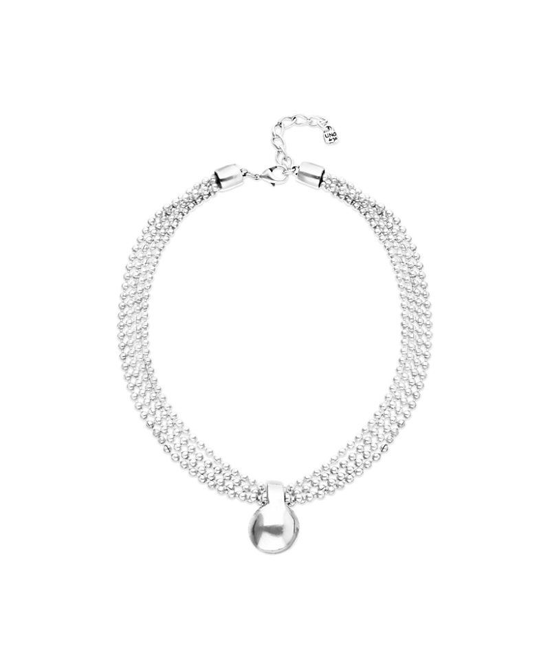 UNOde50 Silver Threads and Large Dials Necklace