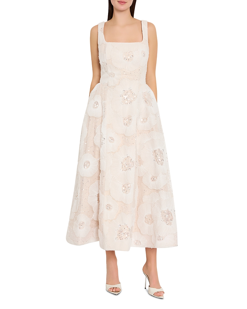 Milly Arianna Tulle Flower Beaded Dress