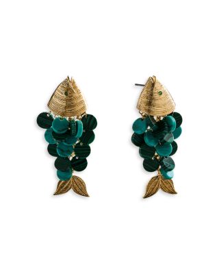 Ripple Effect Fish Drop Earrings