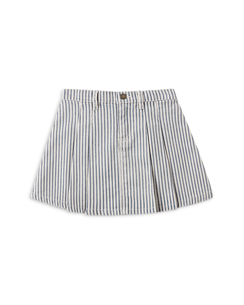 Rylee + Cru Girls' Railroad Striped Pleated Denim Skirt - Little Kid, Big Kid