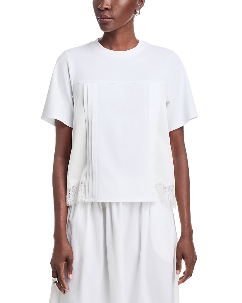 3.1 Phillip Lim Satin Lace Combo Tee
