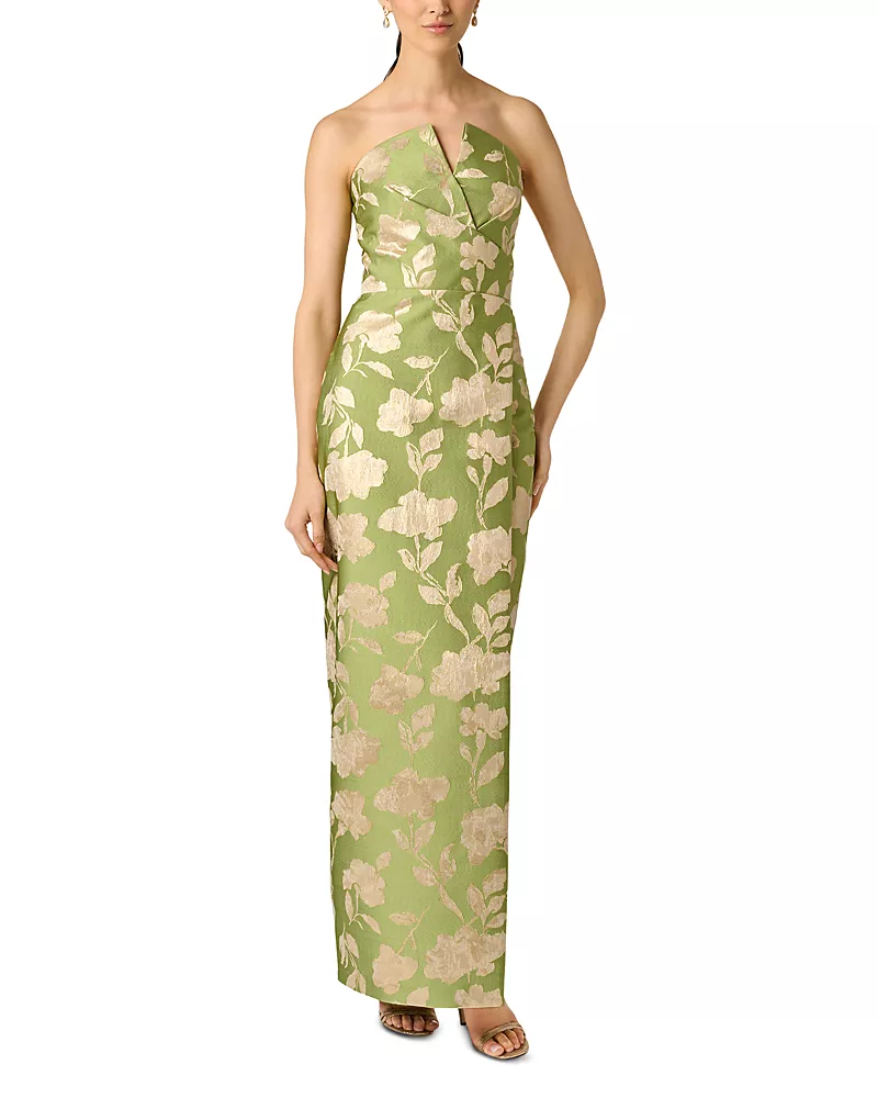 Aidan Mattox Woven Jacquard Dress